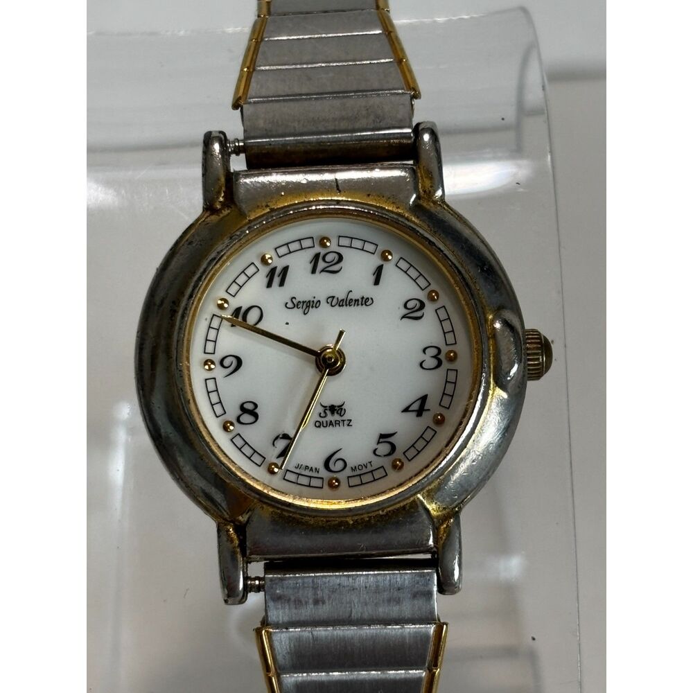 Sergio Valente two-tone gold women's watch, working